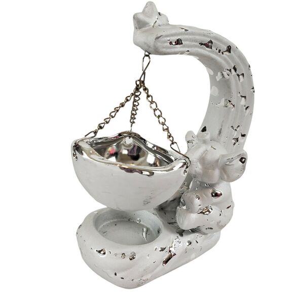 Silver Gray Baby Elephant Oil Burner Warmer Tealight Incense Warmer NEW!! - Picture 1 of 11